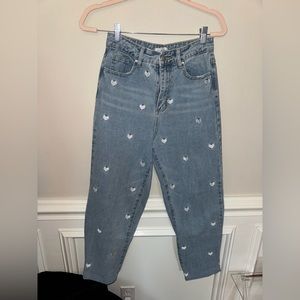 Cute heart jeans